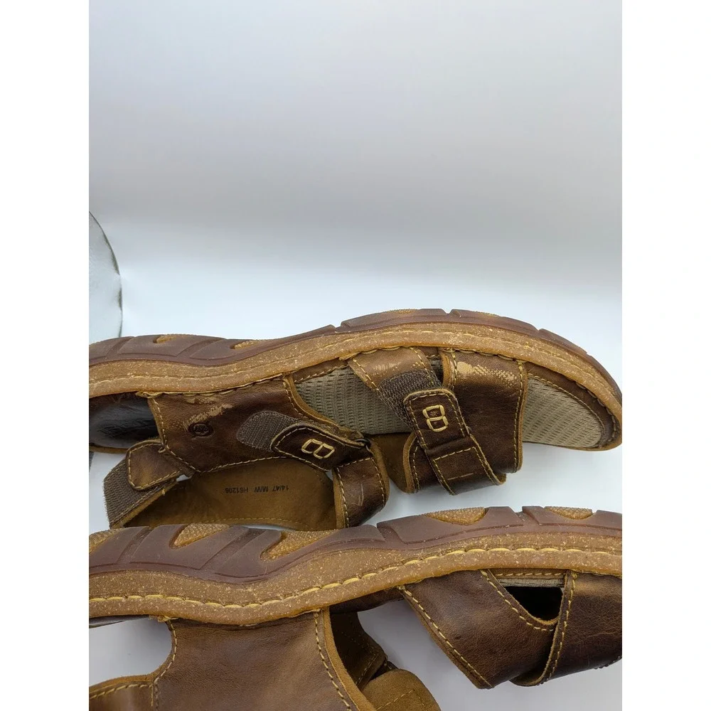 Born Mens Brown Leather‎ Adjustable Strap Sport Jesus Sandals Size 14 47